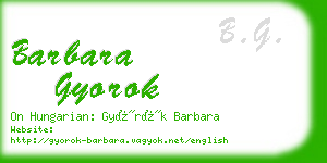 barbara gyorok business card